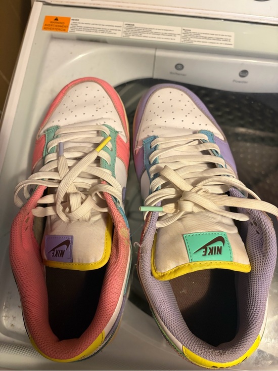 Nike Shoes - Nike Women White Low-Top Sneakers with Pastel Pink, Purple, Mint & Yellow Accent